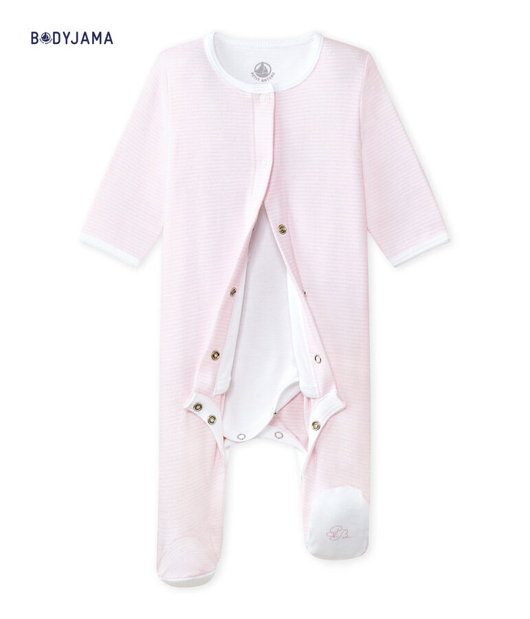 Bodyjama B&eacute;b&eacute; mixte rose VIENNE/blanc ECUME