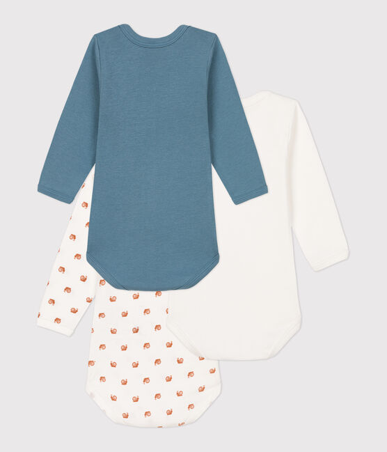Lot de 3 bodies manches longues escargot bébé en coton variante 1