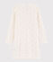 Chemise de nuit pois multico petite fille en coton biologique blanc MARSHMALLOW/blanc MULTICO