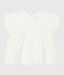 Blouse manches courtes bébé fille unie blanc MARSHMALLOW