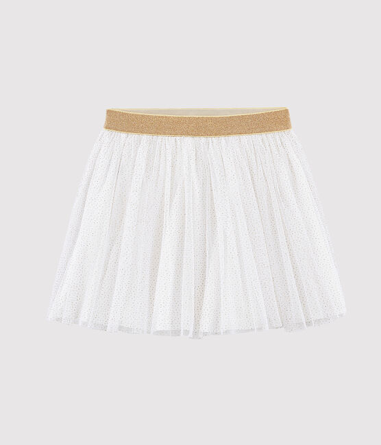 Jupe en tulle enfant fille blanc MARSHMALLOW/jaune OR