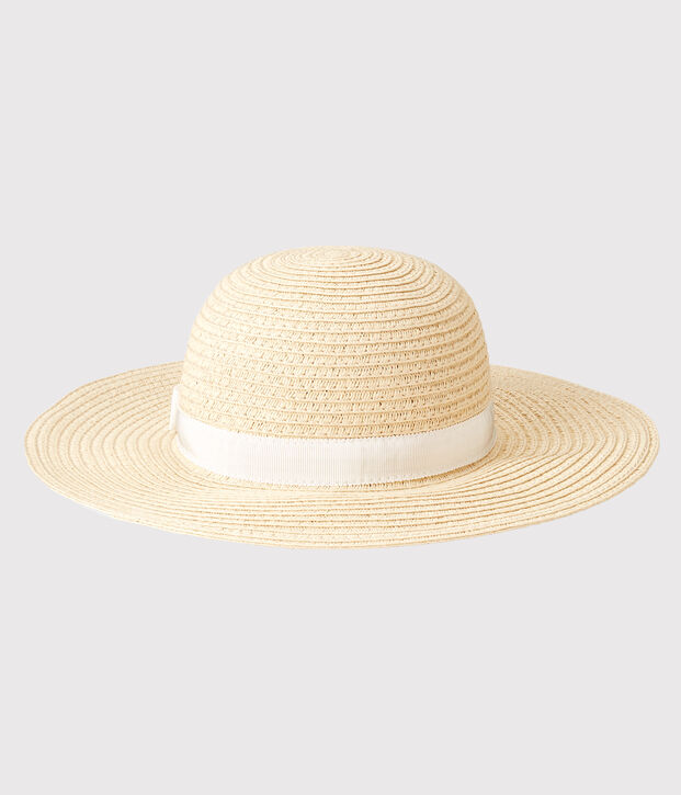 Chapeau de paille b&eacute;b&eacute; fille rose