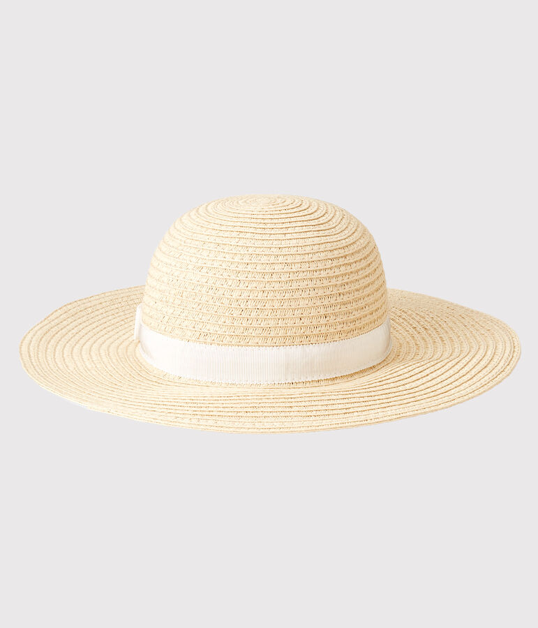 Chapeau de paille b&eacute;b&eacute; fille rose