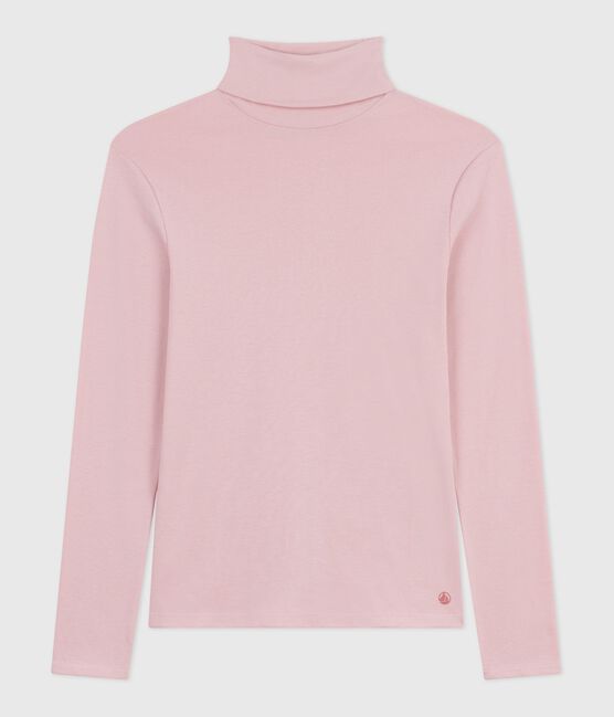 Sous-pull femme l'iconique en coton rose JOLI