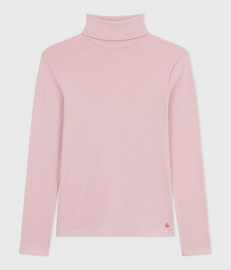 Sous-pull femme l'iconique en coton rose JOLI