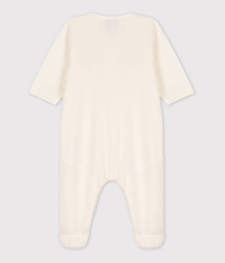 Dors bien et bonnet b&eacute;b&eacute; en double jersey blanc