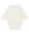 Body guimpe manches longues bébé garçon blanc MARSHMALLOW