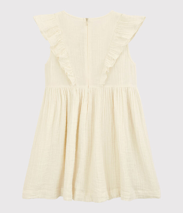 Robe en gaze de coton bio enfant fille blanc