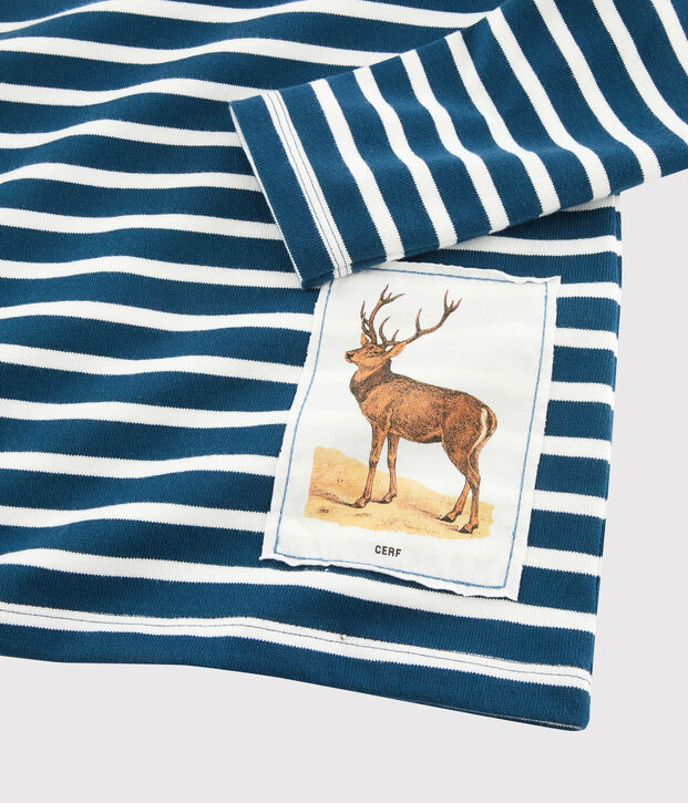 Marini&egrave;re enfant gar&ccedil;on Petit Bateau x Deyrolle bleu/blanc