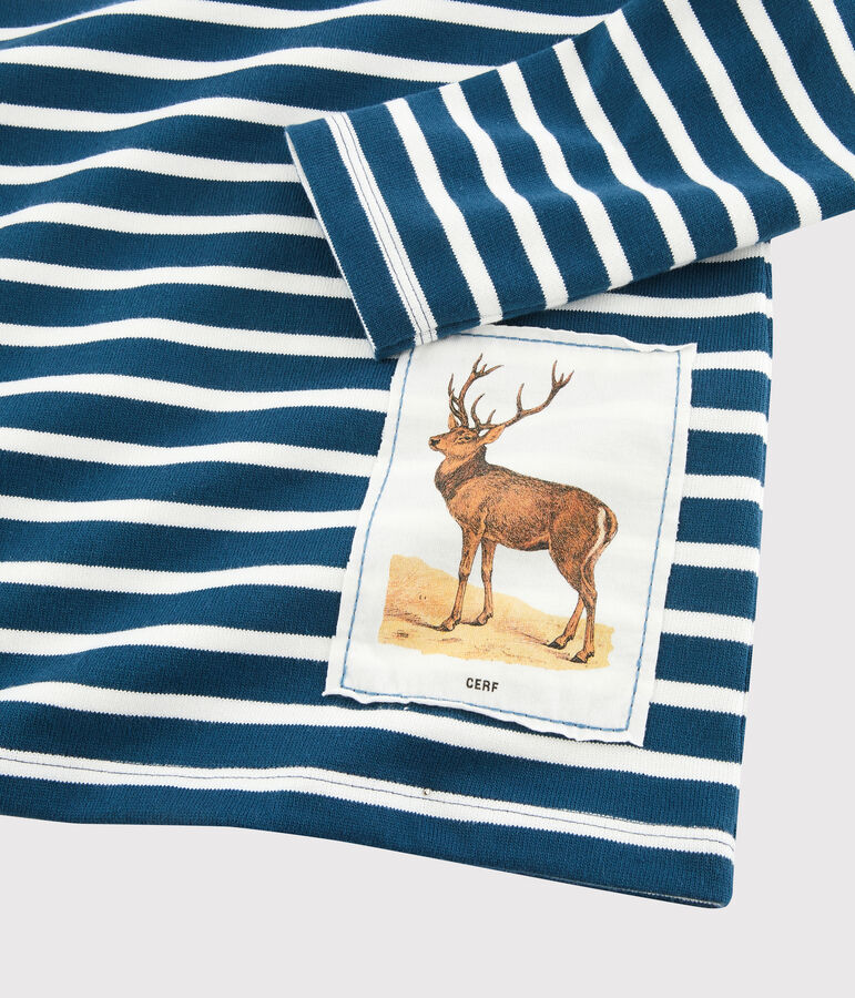 Marini&egrave;re enfant gar&ccedil;on Petit Bateau x Deyrolle bleu/blanc