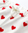 Pantalon en coton BIO Femme blanc MARSHMALLOW/rouge TERKUIT