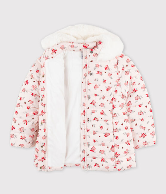 Doudoune enfant fille rose FLEUR/ MULTICO CN