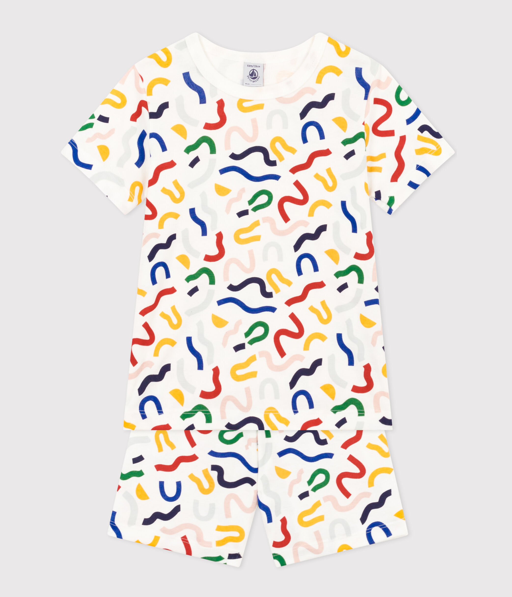 Pyjama short imprimé phosphorescent en coton enfant MARSHMALLOW