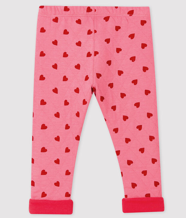 Pantalon &agrave; motif b&eacute;b&eacute; fille rose/rouge