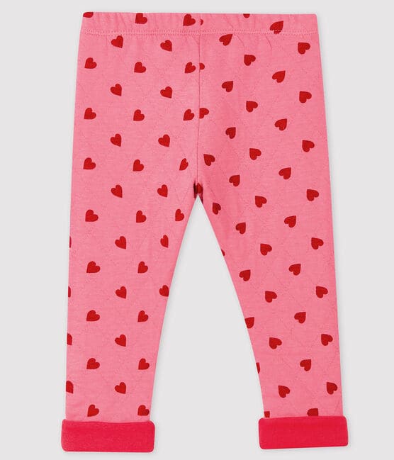 Pantalon à motif bébé fille rose CHEEK/rouge TERKUIT