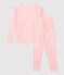 Pyjama uni  en coton et lyocell enfant rose MINOIS