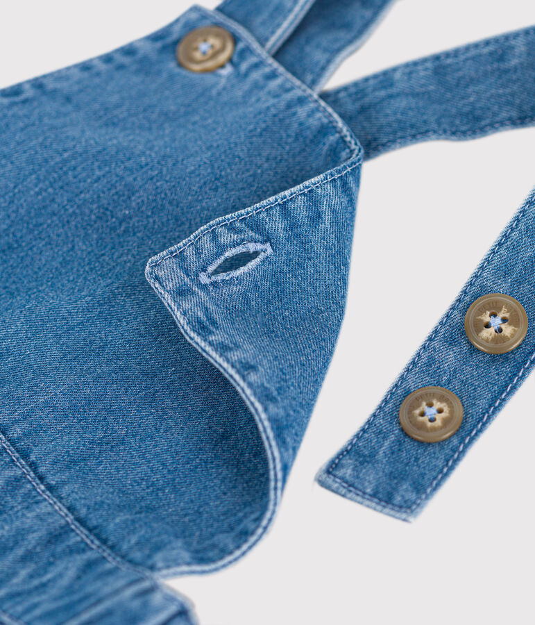 Robe sans manche en denim l&eacute;ger b&eacute;b&eacute; bleu DENIM CLAIR