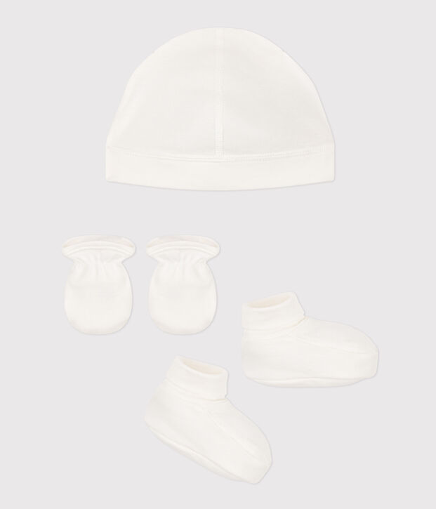 Lot de bonnet chaussons et moufles b&eacute;b&eacute; multicouleur