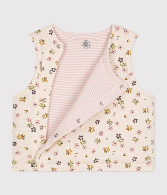 GILET SANS MANCHE REVERSIBLE EN COTON BÉBÉ beige AVALANCHE/ CUIVRE