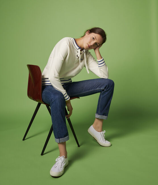 Sweatshirt en molleton Femme blanc MARSHMALLOW
