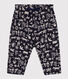 Pantalon en tubique matelassé imprimé bébé