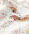 Body fleuri à col bébé fille en côte blanc MARSHMALLOW/blanc MULTICO