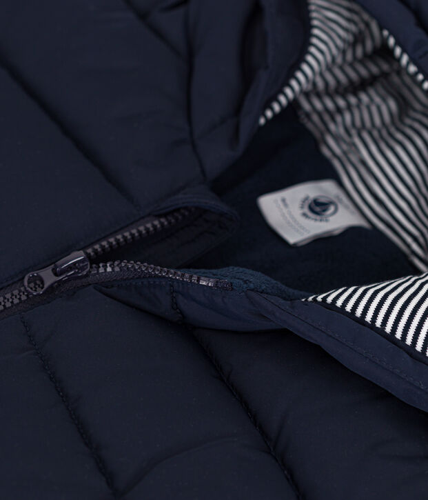 Doudoune doubl&eacute;e polaire b&eacute;b&eacute; bleu marine