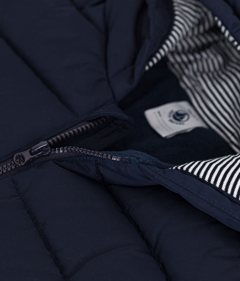 Doudoune doubl&eacute;e polaire b&eacute;b&eacute; bleu