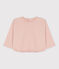 Tee-shirt manches longues bébé en tubique rose SALINE