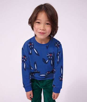Sweatshirt enfant en coton imprimé animalier