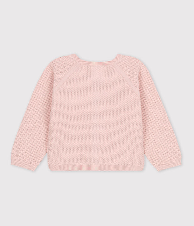 Cardigan en coton enfant fille rose