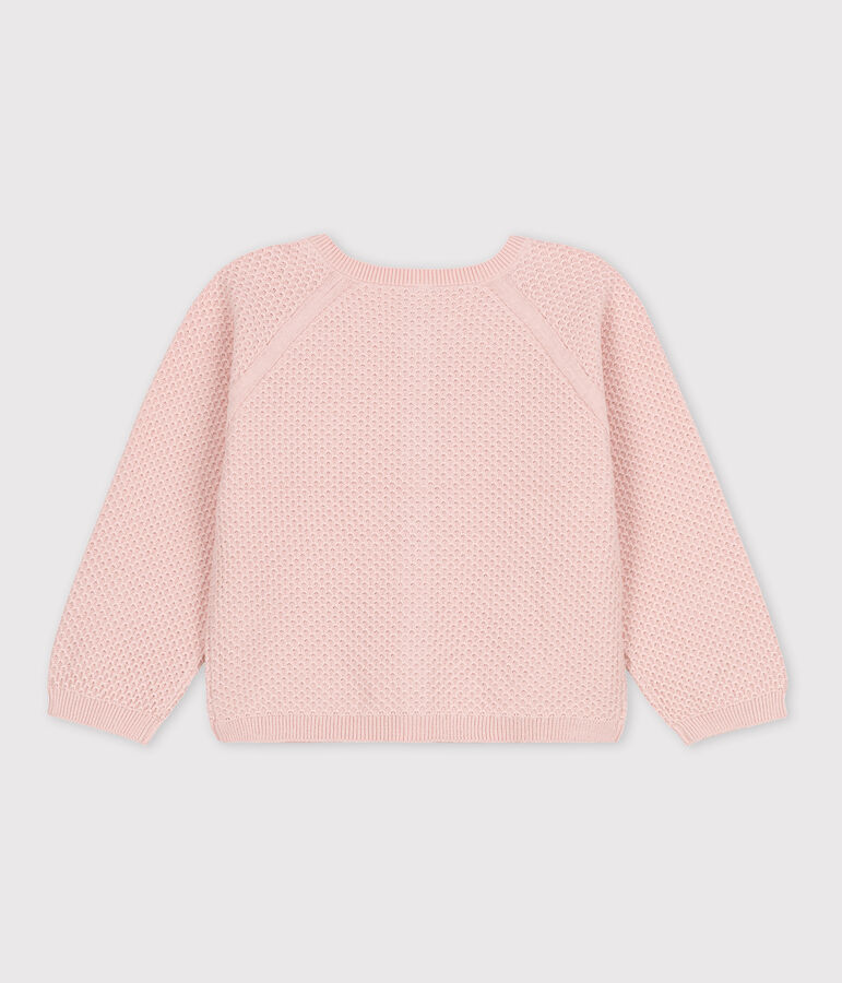 Cardigan en coton enfant fille rose SALINE