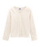 Cardigan enfant fille blanc MARSHMALLOW/rose COPPER