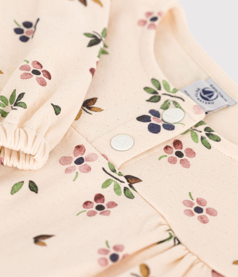 Blouse manches longues en tubique enfant fille blanc AVALANCHE/ MULTICO