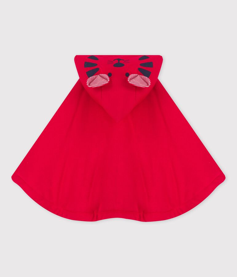 Cape en coton bio b&eacute;b&eacute; rouge TERKUIT