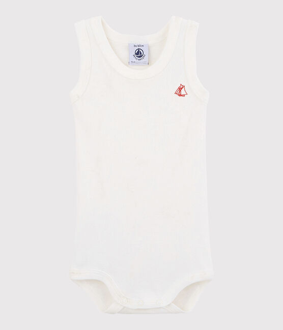 Body sans manches bébé fille-garçon blanc MARSHMALLOW