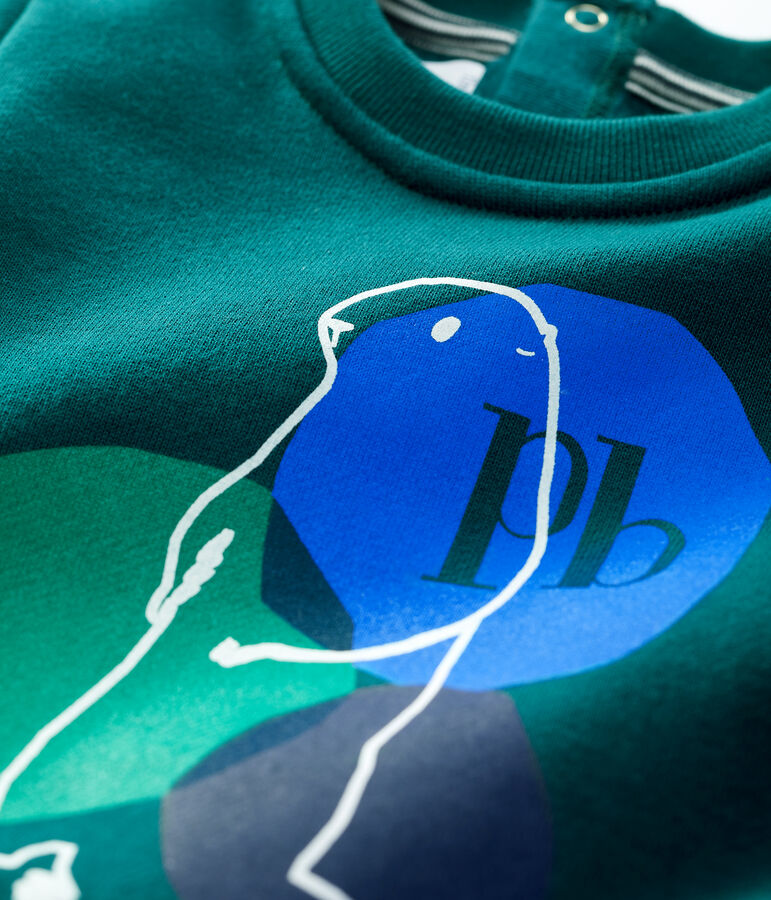 Sweat en molleton b&eacute;b&eacute;. vert PINEDE