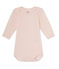 Body bébé fille manches longues laine et coton rose VIENNE/rose GRETEL