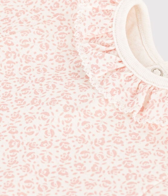 Body manches courtes à collerette en coton bébé MARSHMALLOW/ PANTY