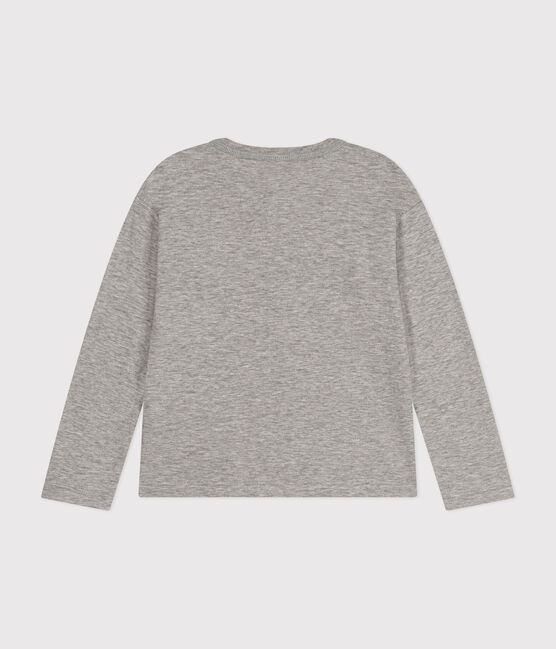 Tee-shirt manches longues en coton enfant garçon gris CHATON CHINE