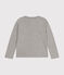 Tee-shirt manches longues en coton enfant garçon gris CHATON CHINE