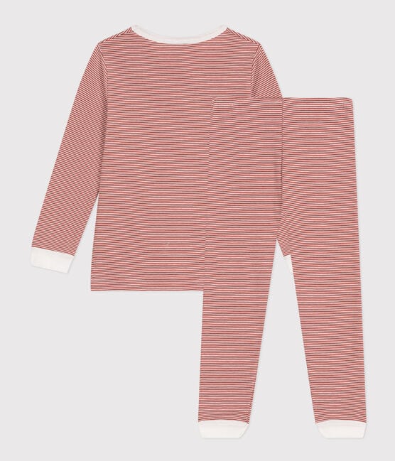 Pyjama rayé en coton enfant FAMEUX/ MARSHMALLOW