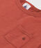 Tee-shirt manches courtes en jersey flammé bébé marron FAMEUX