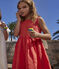 Robe sans manches en lin enfant fille orange JUPITER