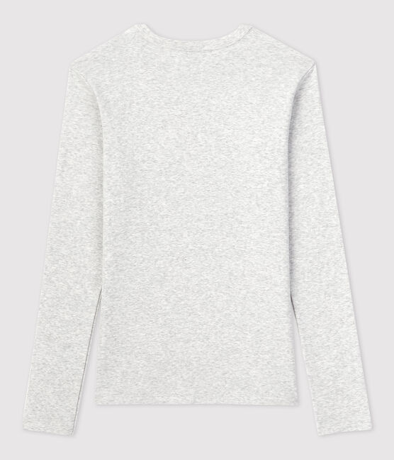 Tee-shirt L'ICONIQUE col rond en coton Femme gris BELUGA CHINE