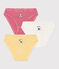 Lot de 3 culottes Petit Bateau X Snoopy en coton petite fille variante 1