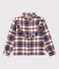 Blouse à carreaux en flanelle enfant fille blanc AVALANCHE/ MULTICO