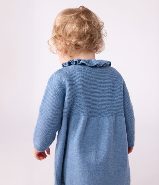 Robe bébé en laine et coton unie ADRIATIC