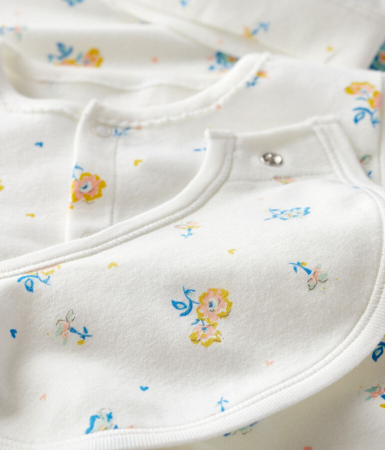 Coffret cadeau naissance fleurs b&eacute;b&eacute; en coton biologique variante 1