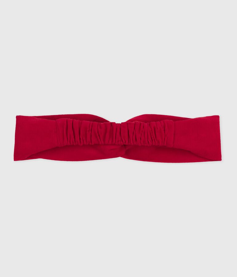Bandeau enfant en velours rouge